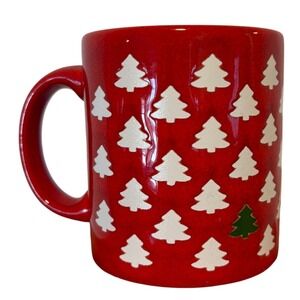 Waechtersbach W Germany Red Christmas Tree Mug Vintage Ceramic Coffee Cup